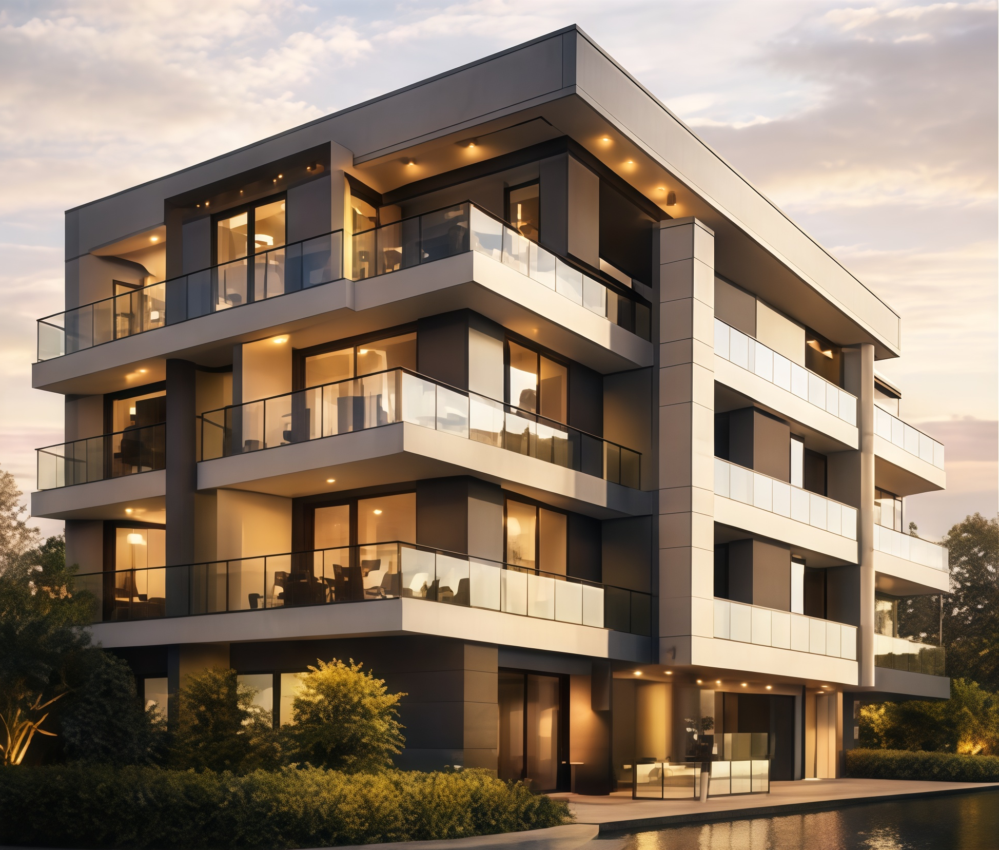 Edificio moderno de apartamentos